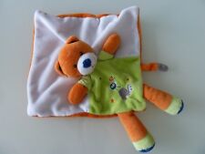 53. DOUDOU PLAT NICOTOY RENARD CHAT BLANC ORANGE VERT OISEAU TORTUE TBE