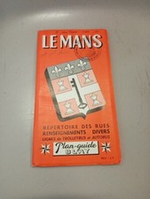 PLAN GUIDE BLAY LE MANS SARTHE NORMANDIE 1959  AUTOBUS TROLLEYBUS CARTOGRAPHIE 