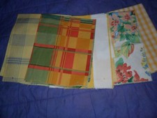 Lot de 5 tissus vintage.Coton.Jamais utilisés.Patchwork.