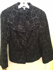 J.Jill 2P Black Brocade Blazer
