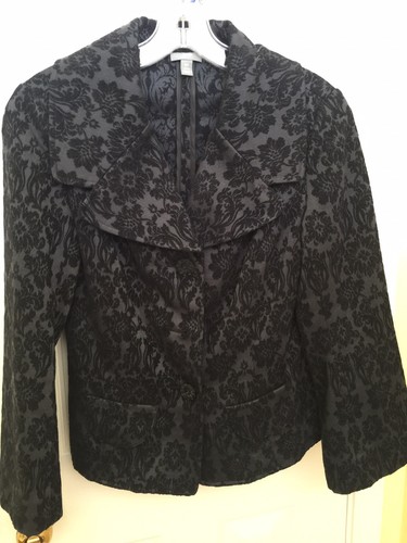 Jill black brocade - brocade, blazer