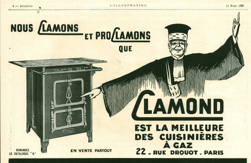 Publicité ancienne clamond - publicité,