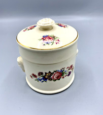 Pot couvert ancien Sarreguemines, décor roses  Porcelaine France vintage