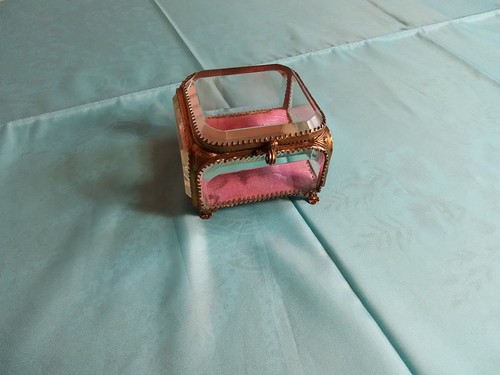 Boite bijoux verre biseaute - bijoux,