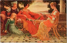 CPA AK Salon de Paris Mlle E. SONREL - Poésie du soir (285648)