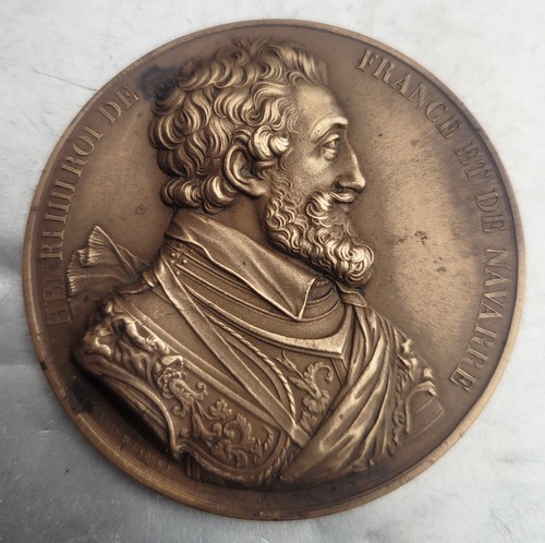 Médaille bronze henri iiii - médaille,