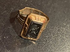 Rare Bijoux Vintage Belle Bague Tank  Nœud French Antique