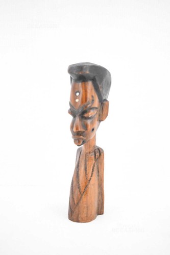 Buste homme bois sculpté - buste,