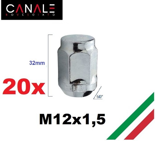 Kit m12x1 écrous de roue - kit, 20