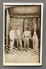 CARTE PHOTO ANCIENNE Brésil Brasil ? Hommes Studio Costumes Mode