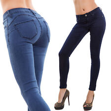 Jeans Pantalon pour Femme Skinny Slim Élastique Push Up Moulant Neuf M5317