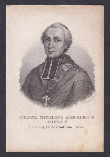 Portrait gravure archevêque - gravure, d'archevêque