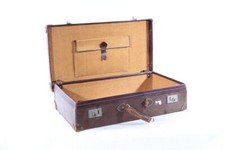 Ancien Koffer EN CUIR Valise