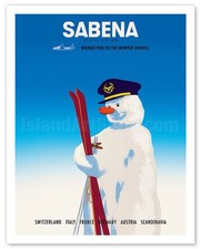 Affiche poster sabena - poster,