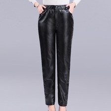 Femme Simili Cuir Pantalon