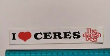 Autocollant I Love Ceres La Bière Danoise Sticker Vintage Années 80 Original