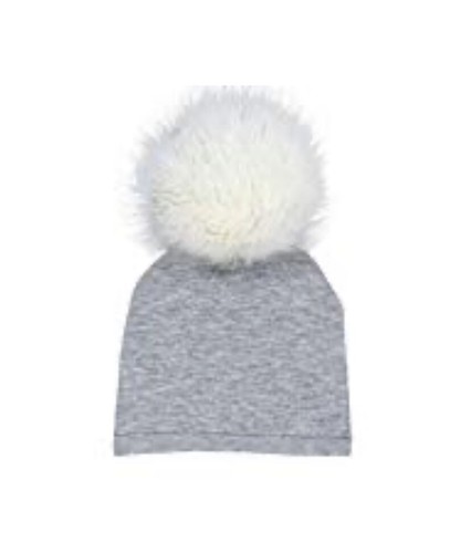 Bonnet gris bébé fille