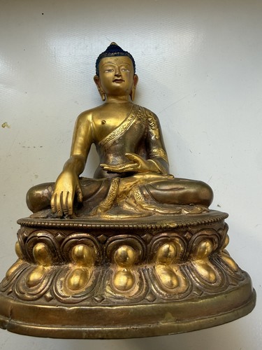 Tête bouddha bronze 21 - en,