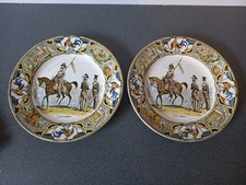 LOT 2 ASSIETTES CREUSES 20,5 CM - 19 ÈME SIECLE - LANCIERS - CREIL