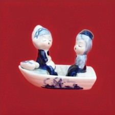 figurine les amoureux en porcelaine delfts