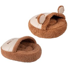 Lit pour Chat Lit Chausson Panier Grotte Couchage Douillet avec Une Doublure En