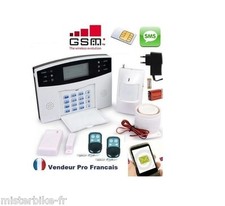 Kit Alarme Maison Sans Fil GSM SMS Auto Appel Antivol 1-99 Zones Francais