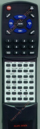 Replacement remote for - for, rotel