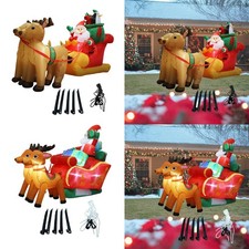 Père Noël gonflable sur son