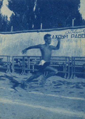 Cyanotype athlète russie - cyanotype,,