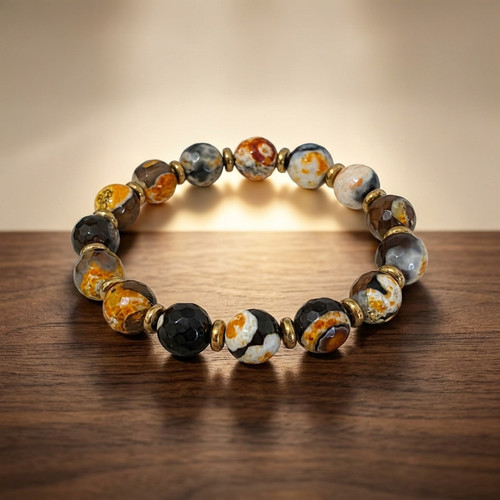 Bracelet agate feu - bracelet, pierre