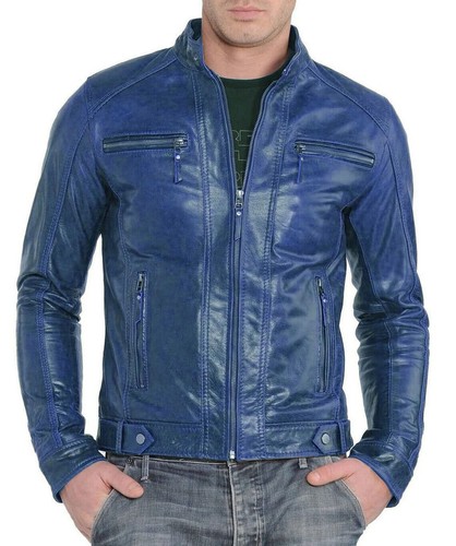 Veste cuir agneau pour - veste, en