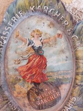 CENDRIER EN TOLE LITHO BIERE