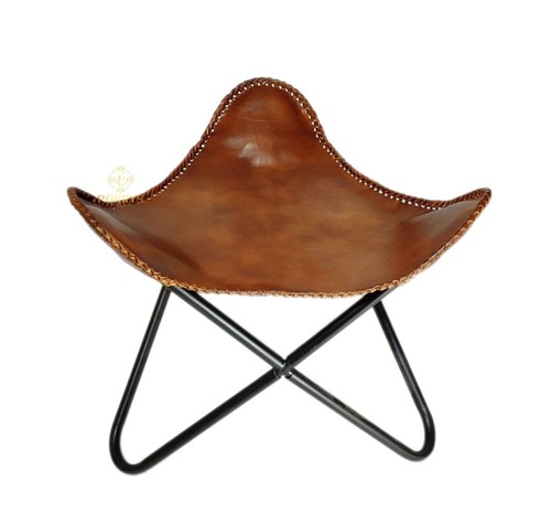 Stool leather butterfly - stool,