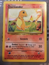 Charmander 46/102 Pokemon Card Amazing near Mint Condition Base Set TCG 1999