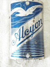 PLAQUE DE VELO ANCIENNE ALCYON BICYCLETTE BIKE no Peugeot Fer blanc lithografié