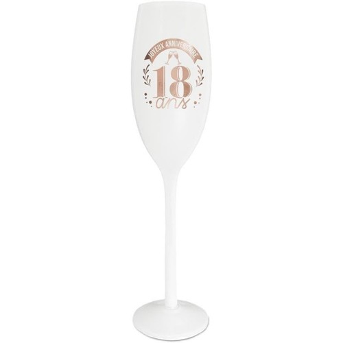 Flûte champagne blanc or - champagne,