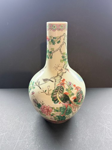 Vase porcelaine polychrome - vase, en