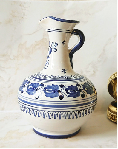 Joli vase pichet faïence - vase, /