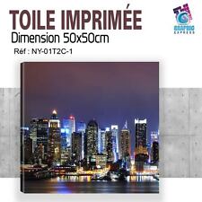 50x50cm - TOILE IMPRIMEE- TABLEAU DECORATION MURALE- NEW YORK-NY-01T2C-1