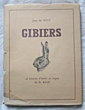 Gibiers par Jean de Witt Illustrations Planches d'études de Riab ed Toison d'Or