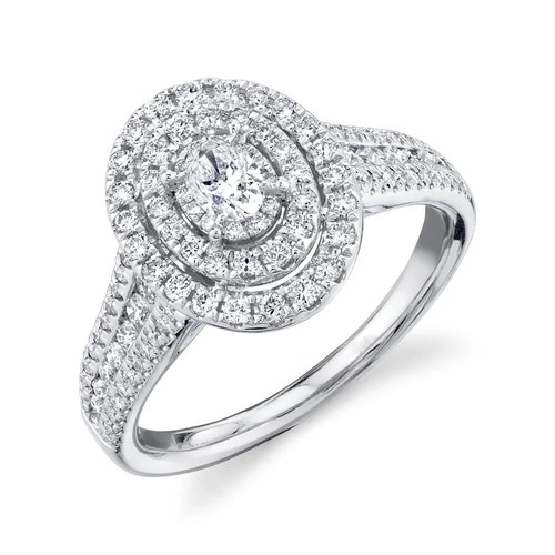 14k blanc coupe ovale - or,
