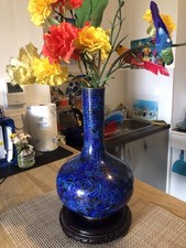 Beau vase cloisonné chinois Bleu Grand Et Moyen 120€ Le Grand Et 80€ L’autre