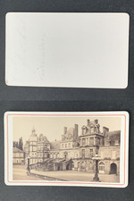 France, Château de Fontainebleau, Escalier du Fer à Cheval, circa 1870 vintage c