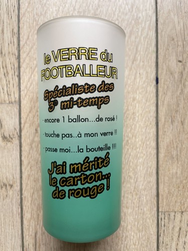Verre footballeur - du,