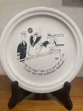 6 Assiettes à dessert Jacques Faizant Faïence St Amand