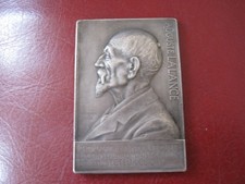Plaque Médaille  Argent Massif 1908 :  par  Vernon  : député Lalance  110 g