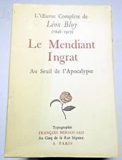 BLOY/OEUVRES COMPLETES/MENDIANT INGRAT+SEUIL DE L'APOCALYPSE/ED BERNOUARD/1948