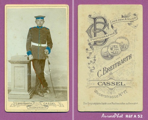 Cdv colorisee jeune - colorisee, militaire