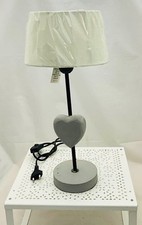 Casa Country lampe à poser gris/blanc coeur 44 x 12 cm ( base ) env