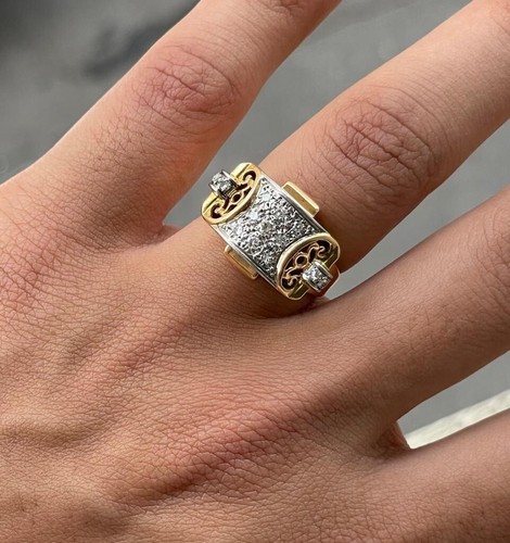 Bague jaune gris - bague, et